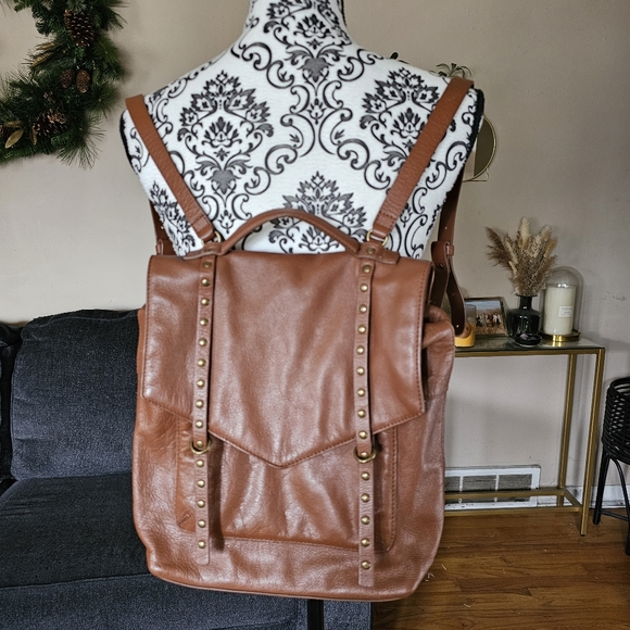 Lucky Brand Leather Backpack - Picture 1 of 8